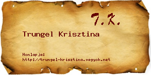 Trungel Krisztina névjegykártya