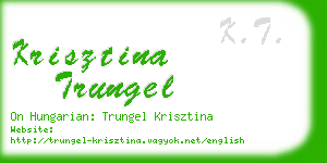 krisztina trungel business card